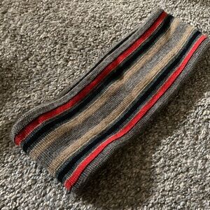 Pendleton Striped Knit Headband - Gray, Tan, Black & Red